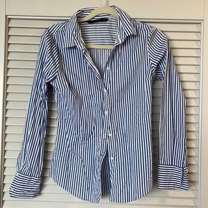 Zara stripe blue button down